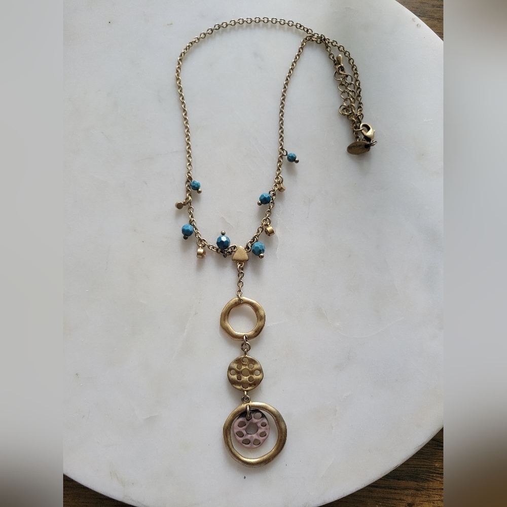 Vintage Lia Sophia necklace gold tone